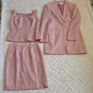 Pink Three-Piece Suit Set